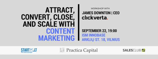 Workshop su James Downton: Attract, Convert, Close, and Scale with Content Marketing