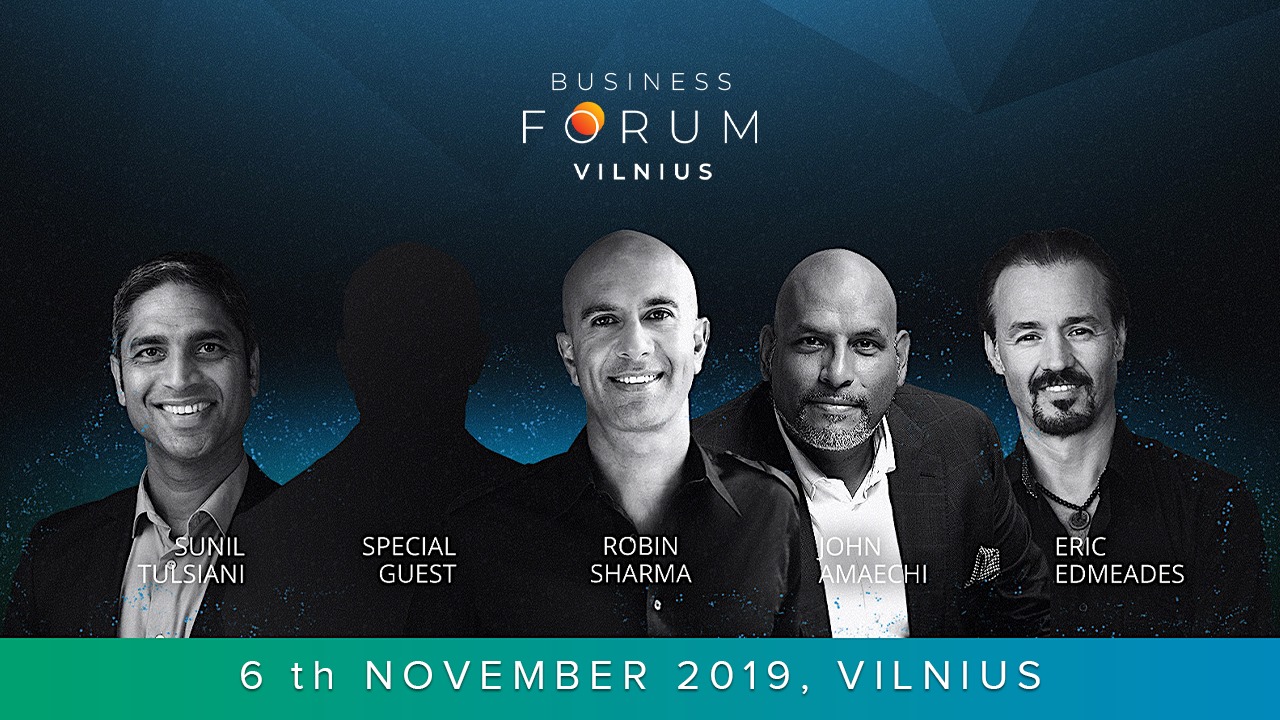 Robin Sharma – autorius „Vienuolis, kuris pardavė Ferrarį“ Lietuvos verslo forumas
