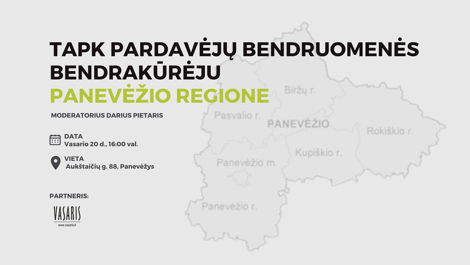 Tapk pardavėjų bendruomenės bendrakūrėju Panevėžio regione