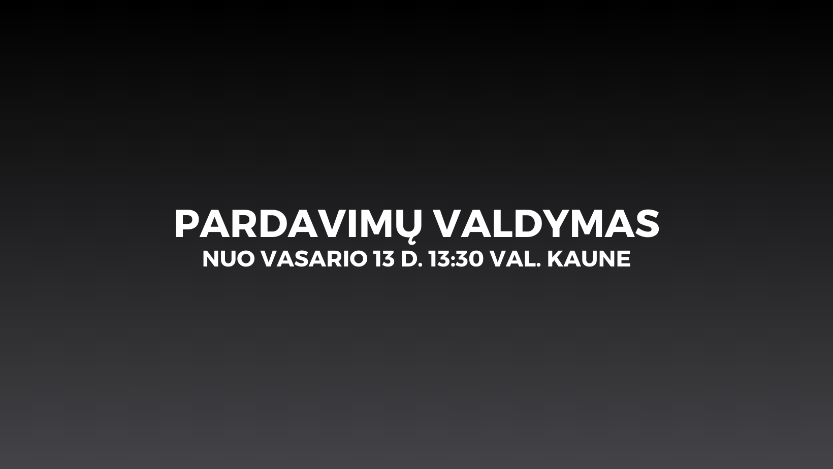 Pardavimų valdymas