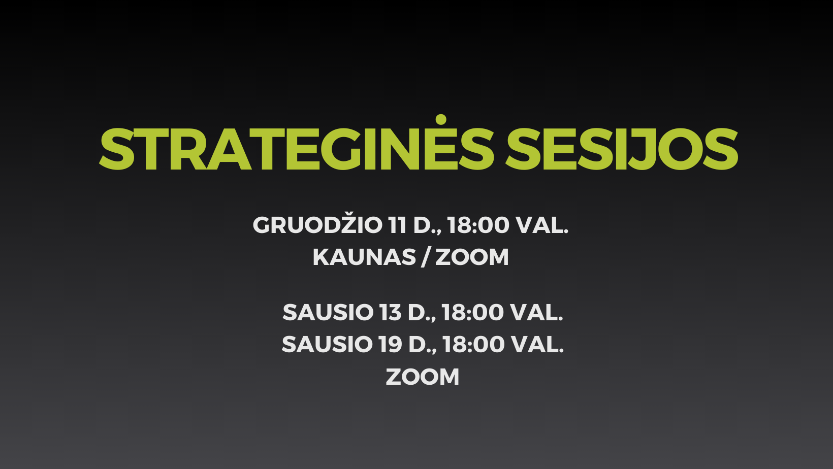 Strateginės sesijos