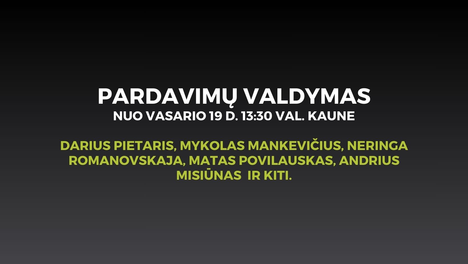 Pardavimų valdymas