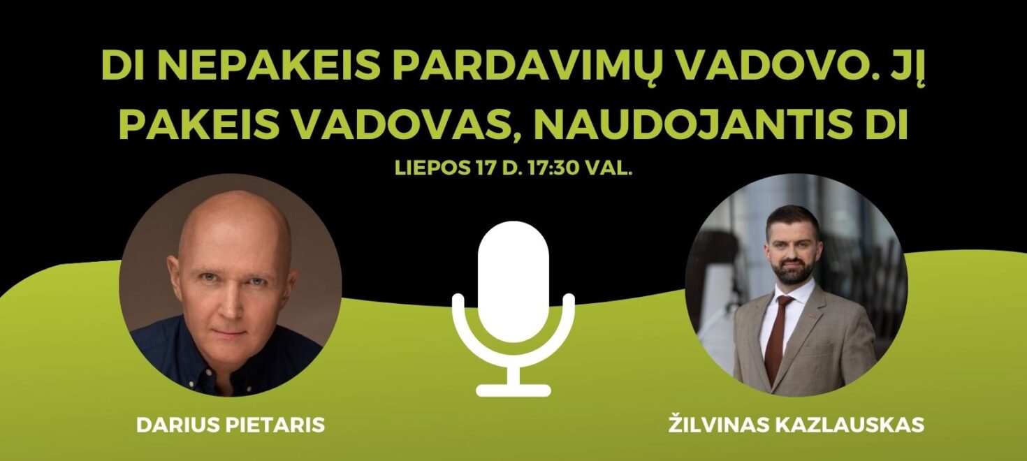 DI nepakeis pardavimų vadovo. Jį pakeis vadovas, naudojantis DI