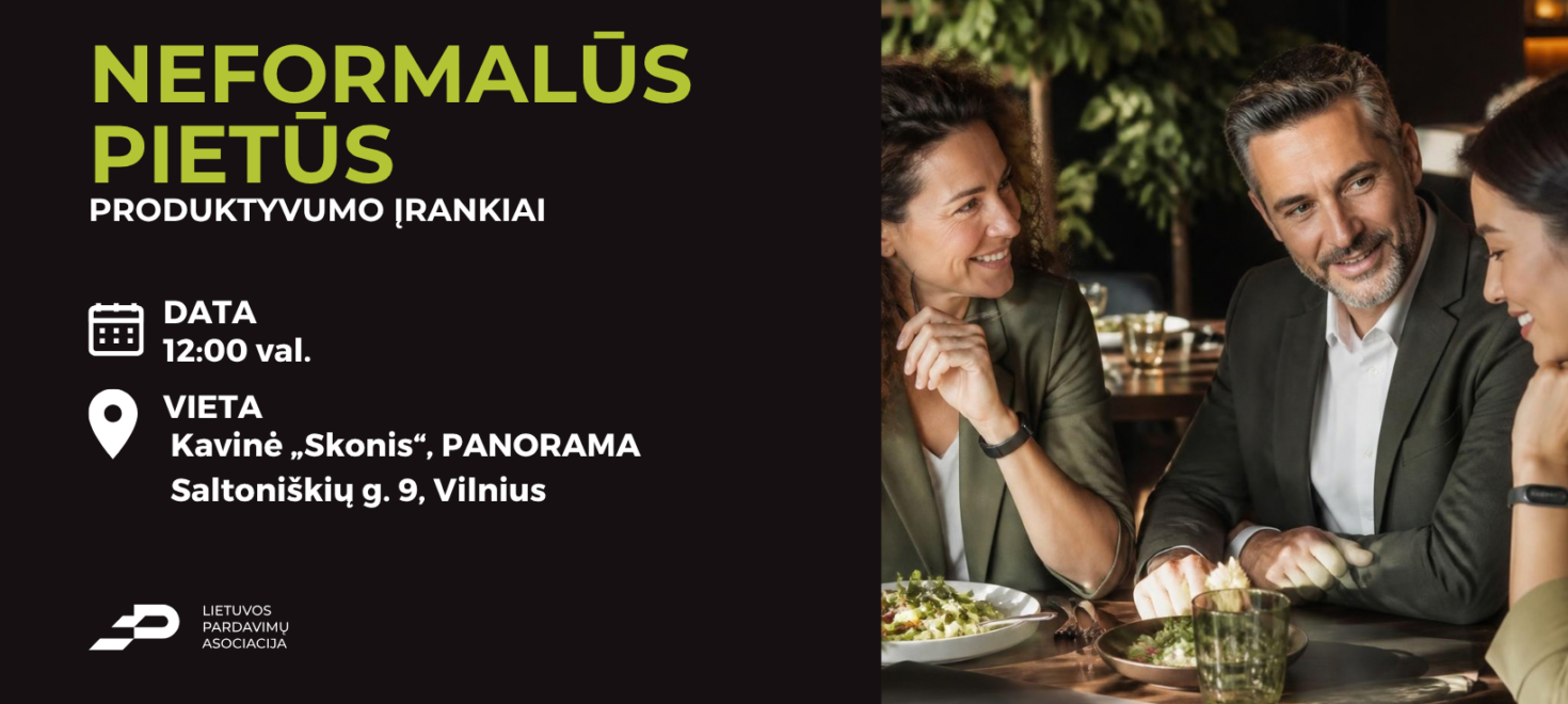 Neformalūs pietūs: produktyvumo įrankiai, kavinė „Skonis“, Vilnius